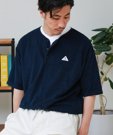 【GEVACO/ゲバコ】パイルヘンリーネックＴシャツ