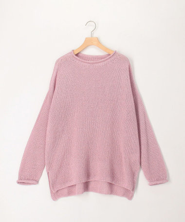 ホールガーメント和紙ガーター プルオーバーニット