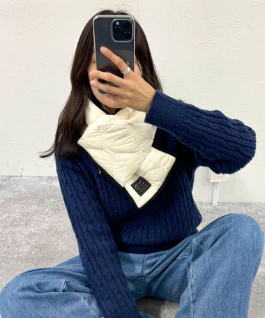 【WEB限定】【TAION/タイオン】ミリタリーリバーシブルダウンスカーフ