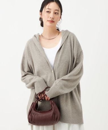 【WEB＆一部店舗限定カラー】《手洗い可能》ヘアリーフーディーカーディガン