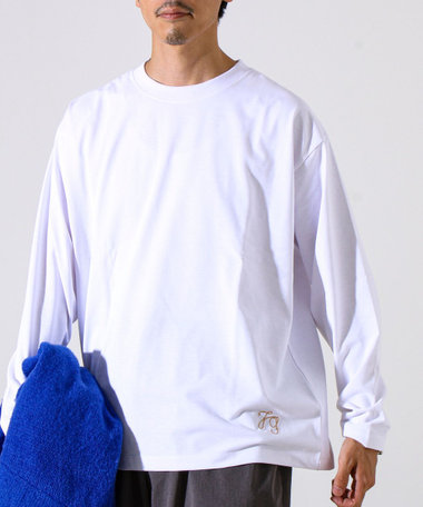 【MARUDE COTTON】ロープ刺繍Ｔ ロングスリーブ