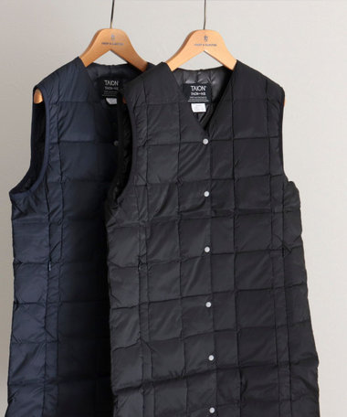 【TAION/タイオン】V NECK LONG DOWN VEST