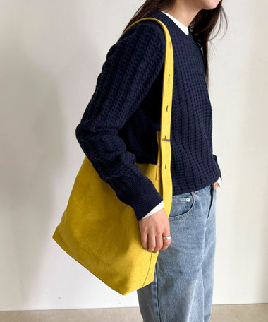 フェイクスエードアジャストワンハンドルバッグ