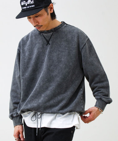 カラフルスノーパウダー 裏毛プルオーバースウェット