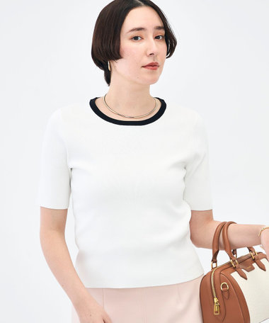 《アンサンブル対応》《手洗い可能》マルチファンクション5分袖プルオーバー