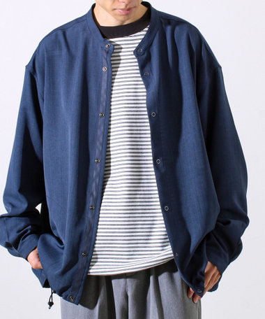 【Gently】バンドカラーシャツ