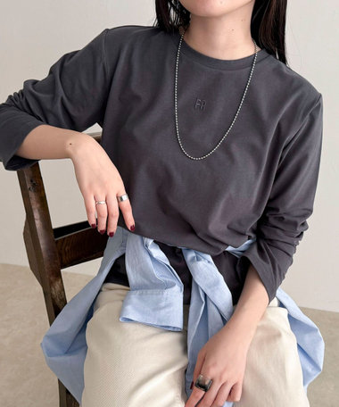 センターFR刺繍ロンTシャツ