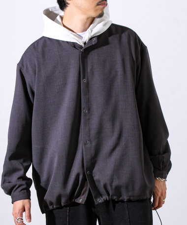 【Gently】バンドカラーシャツ