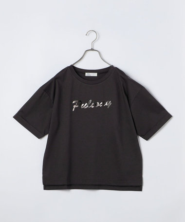 箔プリントロゴ袖折返しTシャツ（4-0810-3-23-001）｜fredy couleur(フレディ  クルール）｜OUTLET(アウトレット）｜women（WOMEN）｜NOLLEY'S MALL（ノーリーズ モール）