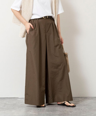 ウォッシャブルエクセルテックタンブラー2タックワイドパンツ