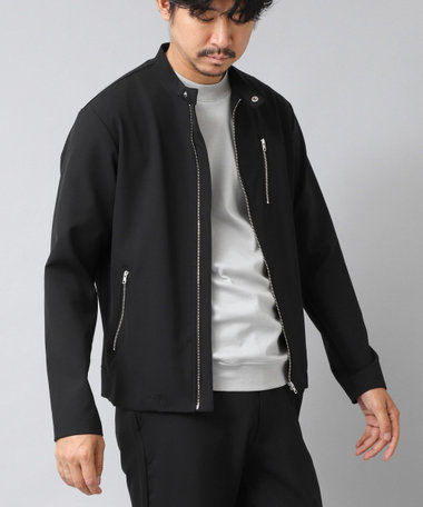 フレディレピ Li/Rツイルノーカラー ブルゾン FREDY REPIT - フレディレピ Li/Rツイルノーカラー ブルゾンの