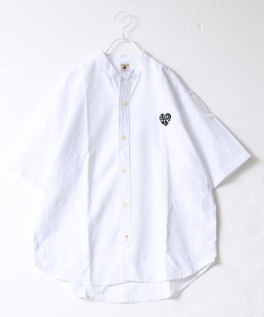 【WEB限定 GW SPECIAL PRICE】【FREDYMAC/フレディマック】フロッキープリントバンドカラーS/Sシャツ