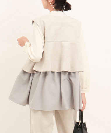 《セレモニー対応》ダブルフェイスフェイクスエードジレ