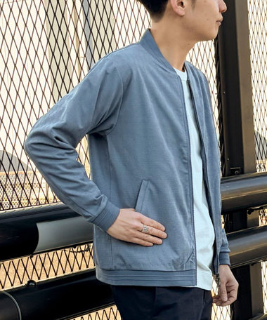 ジオ柄ジャガード リブブルゾン