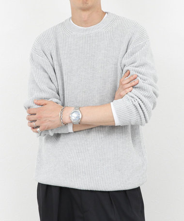 ウォッシャブル/抗菌加工 片畦7Gプルオーバー(ロンT付) 25AW