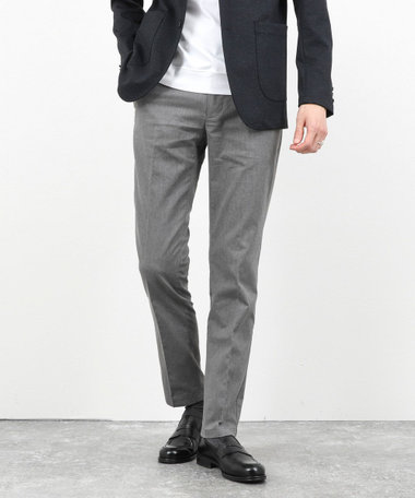 《ビジカジ対応》綿麻COOLMAX スリムフィットパンツ 26SS