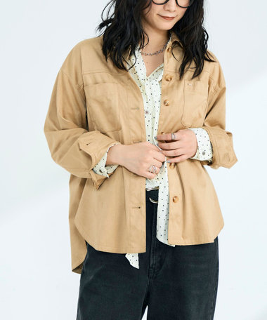 フェイクスエードシャツ