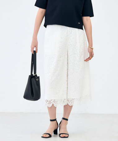 ［WEB限定 SPECIAL PRICE！］クロップドワイドレースパンツ