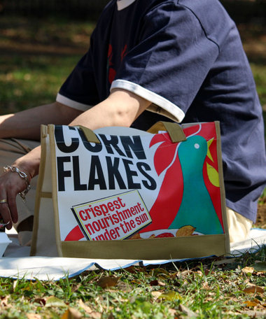 FTL VINTAGE Kelloggs Package print canvas bag