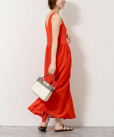 【WALANCE/ワランス】paper rib knit dress