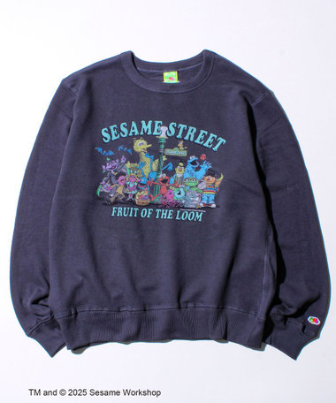 【SESAME STREET × FOTL】キャラ集合 甘編み裏毛スウェット
