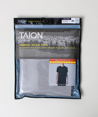 【TAION / タイオン】メリノウール アンダーウェア ハーフスリーブ Tシャツ