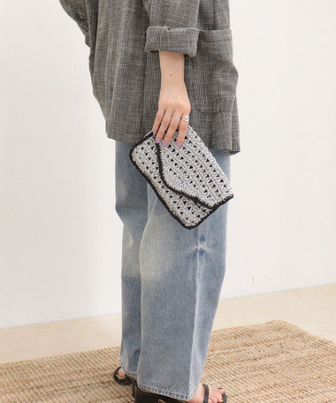 手編みマクラメチェーンポシェット