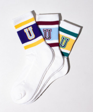 ［WEB限定 SPECIAL PRICE！］【3足セット】【UNIVERSAL OVERALL/ユニバーサルオーバーオール】ロゴ ソックス