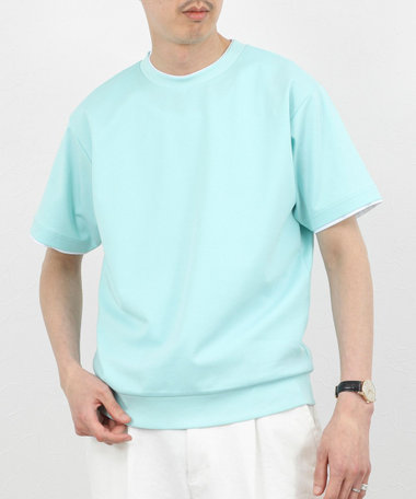 超長綿ハイゲージポンチ フェイクレイヤードTシャツ 26SS