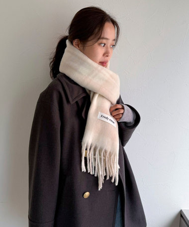 【秋冬の差し色に】ソフトタッチチェックマフラー 40