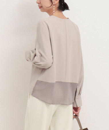 《セレモニー対応》ハイストレッチジョーゼットブラウス