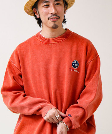 【BOYエンブレム刺繍】Wフェイス フェードプルオーバーニット