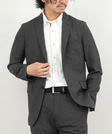 《ビジカジ/セットアップ対応》TRABEST サッカーテーラードジャケット 26SS