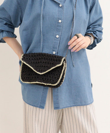 手編みマクラメチェーンポシェット