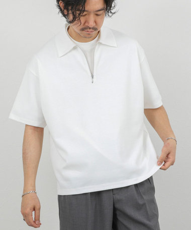 【BATONER/バトナー】MILANO RIB HALF ZIP T 26SS / ミラノリブハーフジップTシャツ