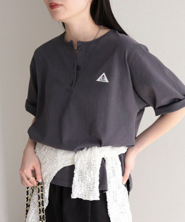 【GEVACO/ゲバコ】別注レディースヘンリーネックTシャツ