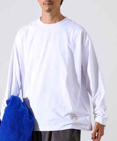 【MARUDE COTTON】ロープ刺繍Ｔ ロングスリーブ