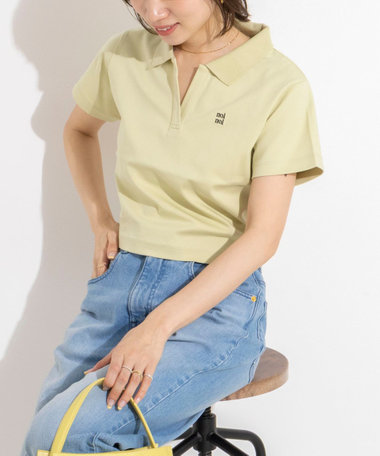 【nolnol/ノルノル】ウォッシャブルスキッパーショートポロTee
