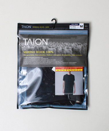【TAION / タイオン】メリノウール アンダーウェア ハーフスリーブ Tシャツ