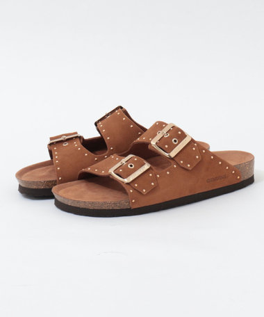 【GENUINS/ジェニンズ】　スエードスタッズベルトサンダル