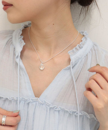 フェイクストーントップネックレス