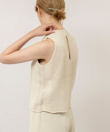 《セットアップ対応》【WALANCE/ワランス】paper knit sleeveless top