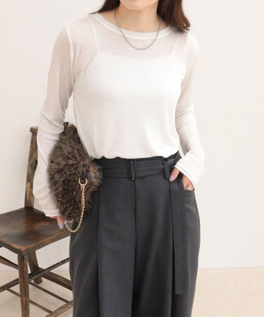 ウールブレンドシアーテレコロンTシャツ