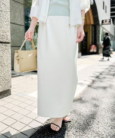 《セットアップ対応》ウォッシャブルマルチファンクションタイトスカート