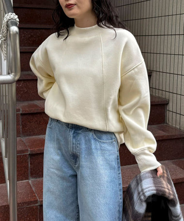 MICHELLE HEYLIUS ホワイト スウェット L MICHELLE HEYLIUS ホワイト スウェット L