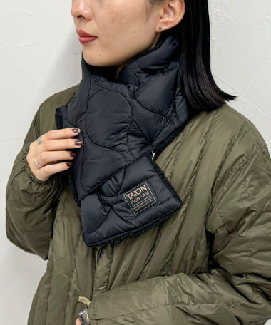 【WEB限定】【TAION/タイオン】ミリタリーリバーシブルダウンスカーフ