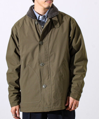 【首元まで暖かい大人のアウター】衿ボアN-1デッキジャケット