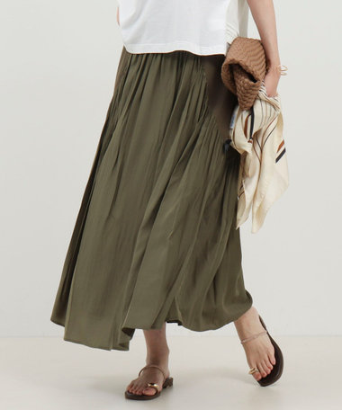 ギャザー切替スカート