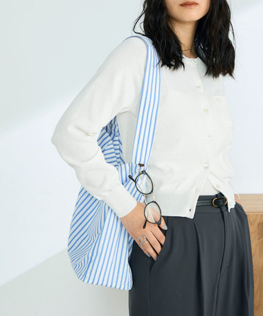 ストライプ/ギンガムワンショルバッグ