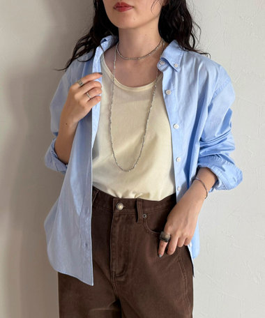 小粒ビーズマンテルロングネックレス